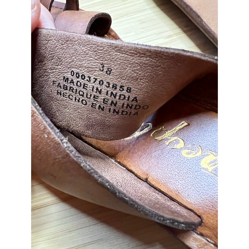 Free People US8/EU 38 Leather Abilene Top Loop Flat Sandal new - Picture 4 of 5